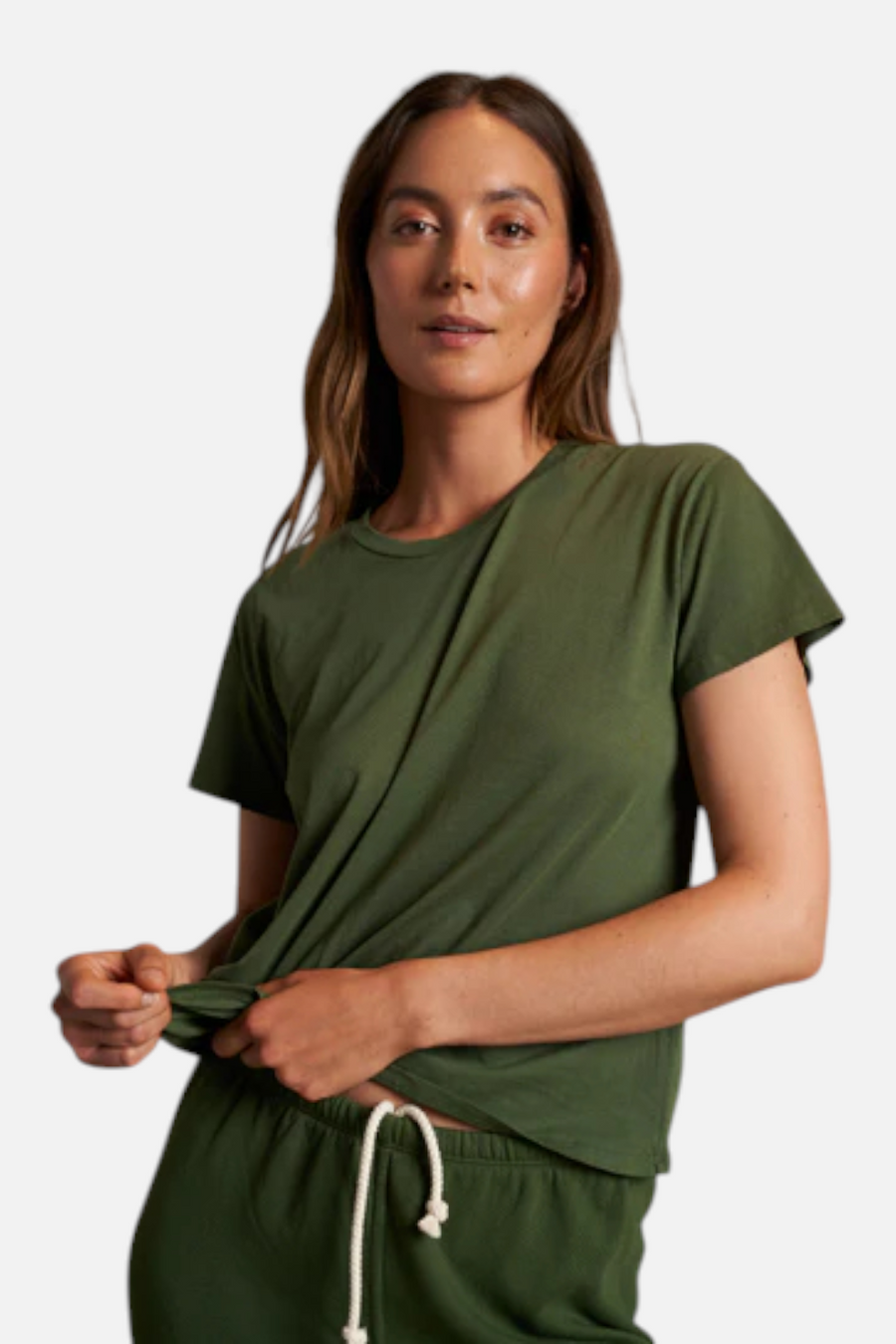 Perfect White Tee Harley Boxy Tee in Fern Green