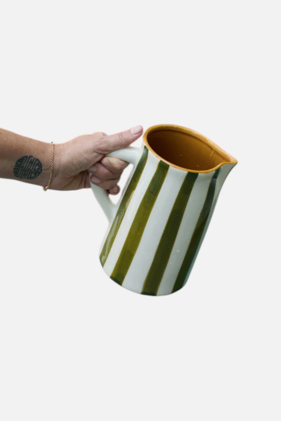 Here's How Otis Ceramic Pitcher in White and Green
