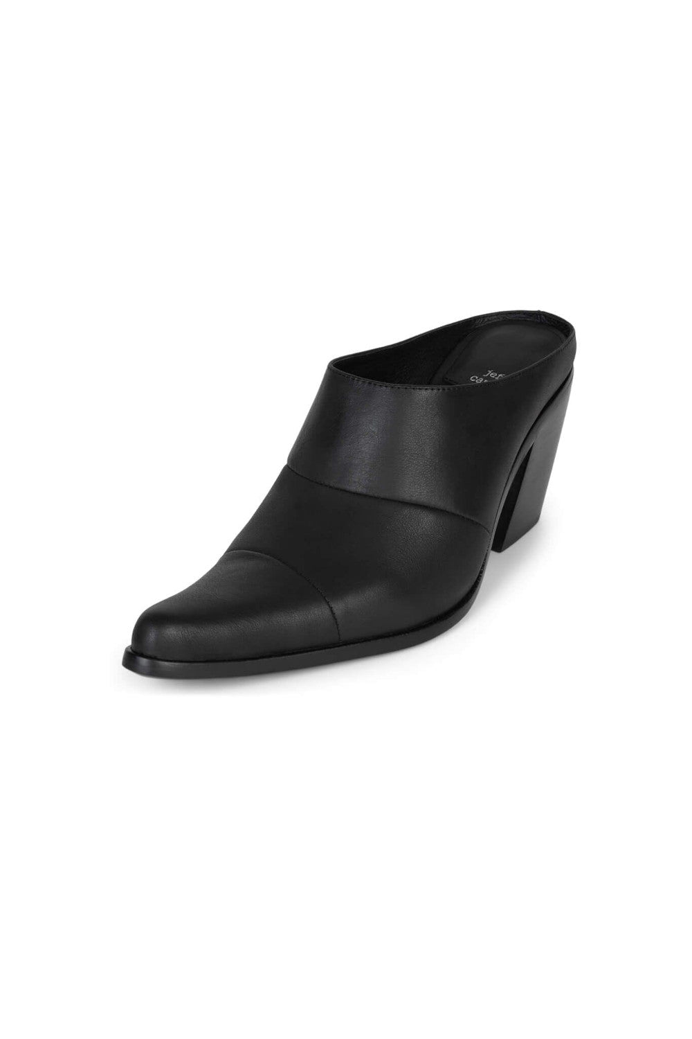 Jeffrey Campbell Hold-Em Mule in Black Tan Stack – CHROME