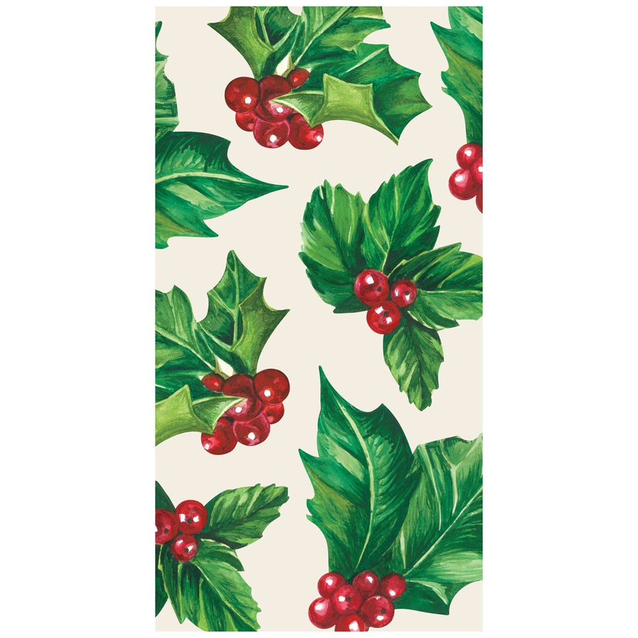 Hester & Cook Holly Guest Napkin - Set of 16