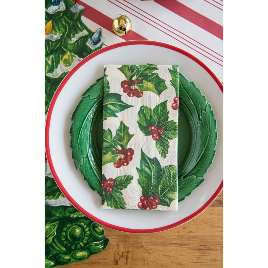 Hester & Cook Holly Guest Napkin - Set of 16