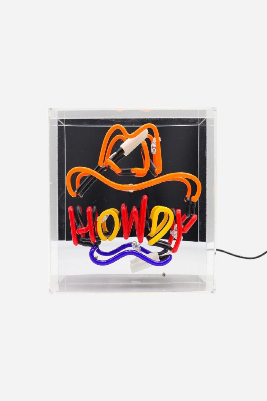 Locomocean Howdy Acrylic Box Neon Sign