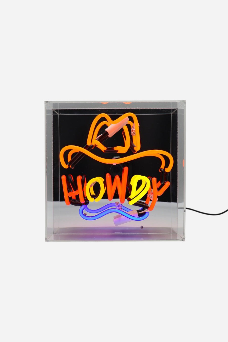 Locomocean Howdy Acrylic Box Neon Sign