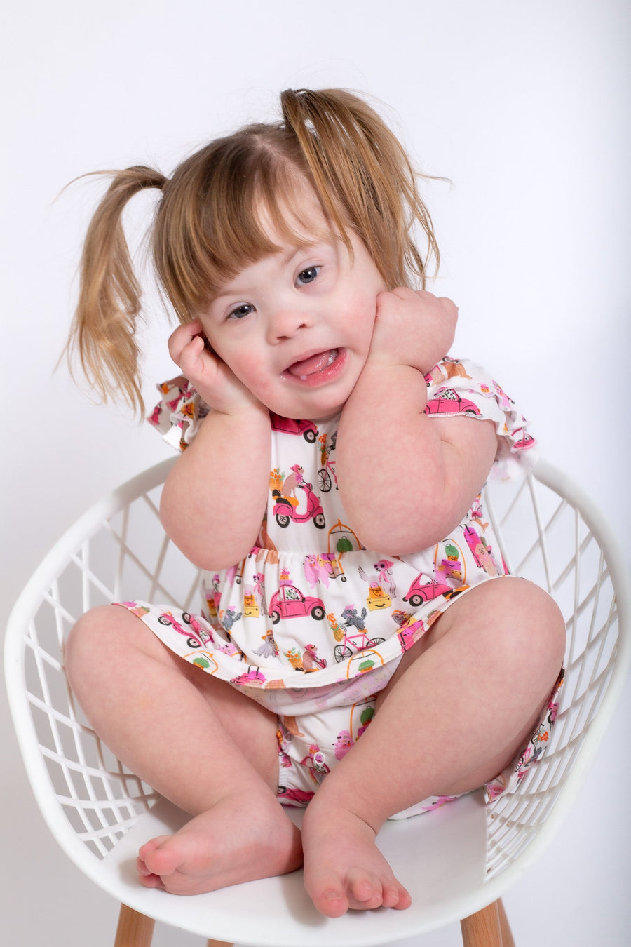 Goosies Bodysuit Dress in Puppy Chic