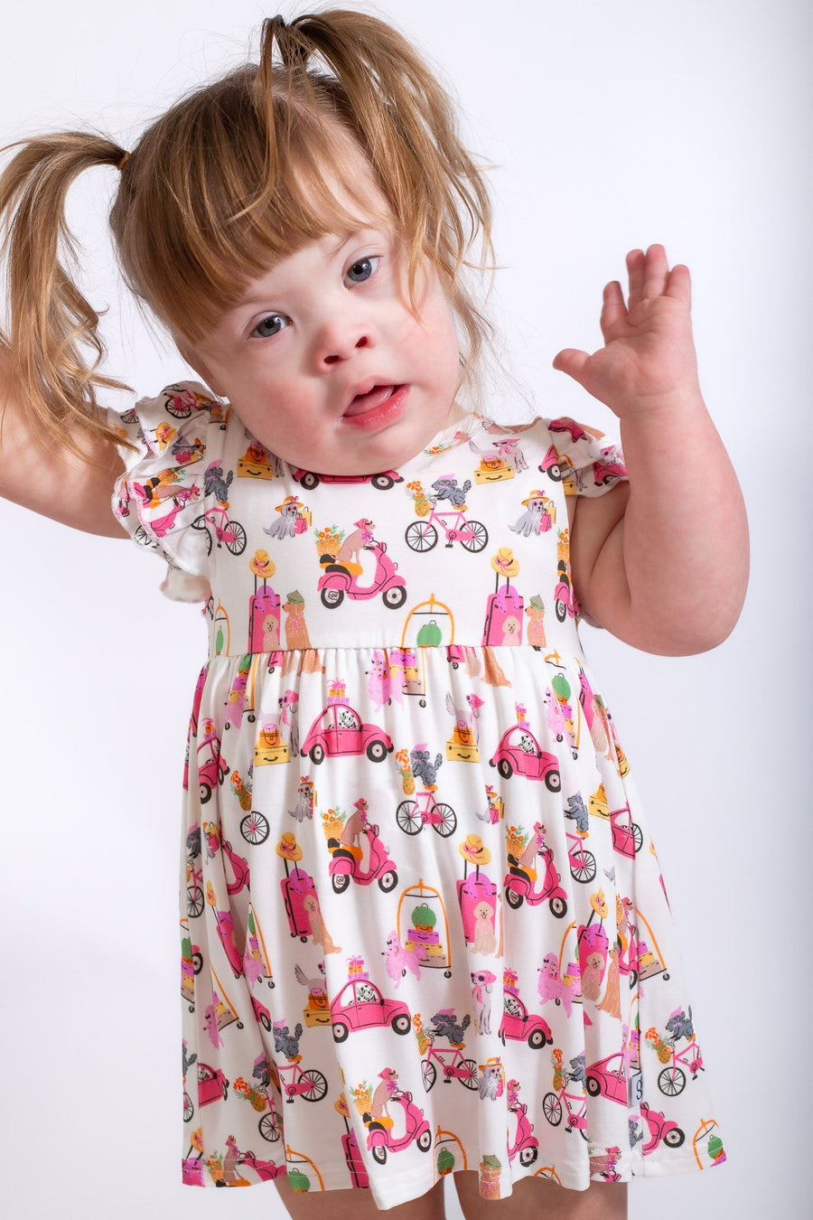 Goosies Bodysuit Dress in Puppy Chic