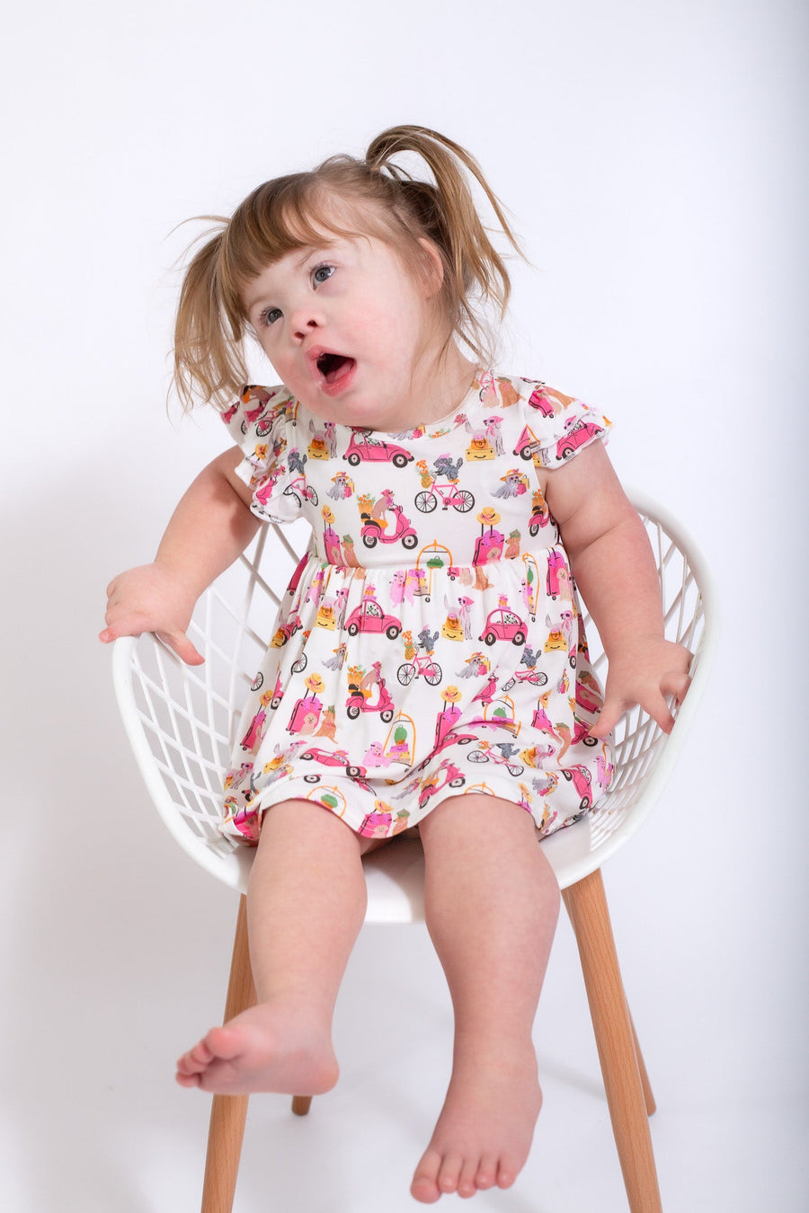 Goosies Bodysuit Dress in Puppy Chic