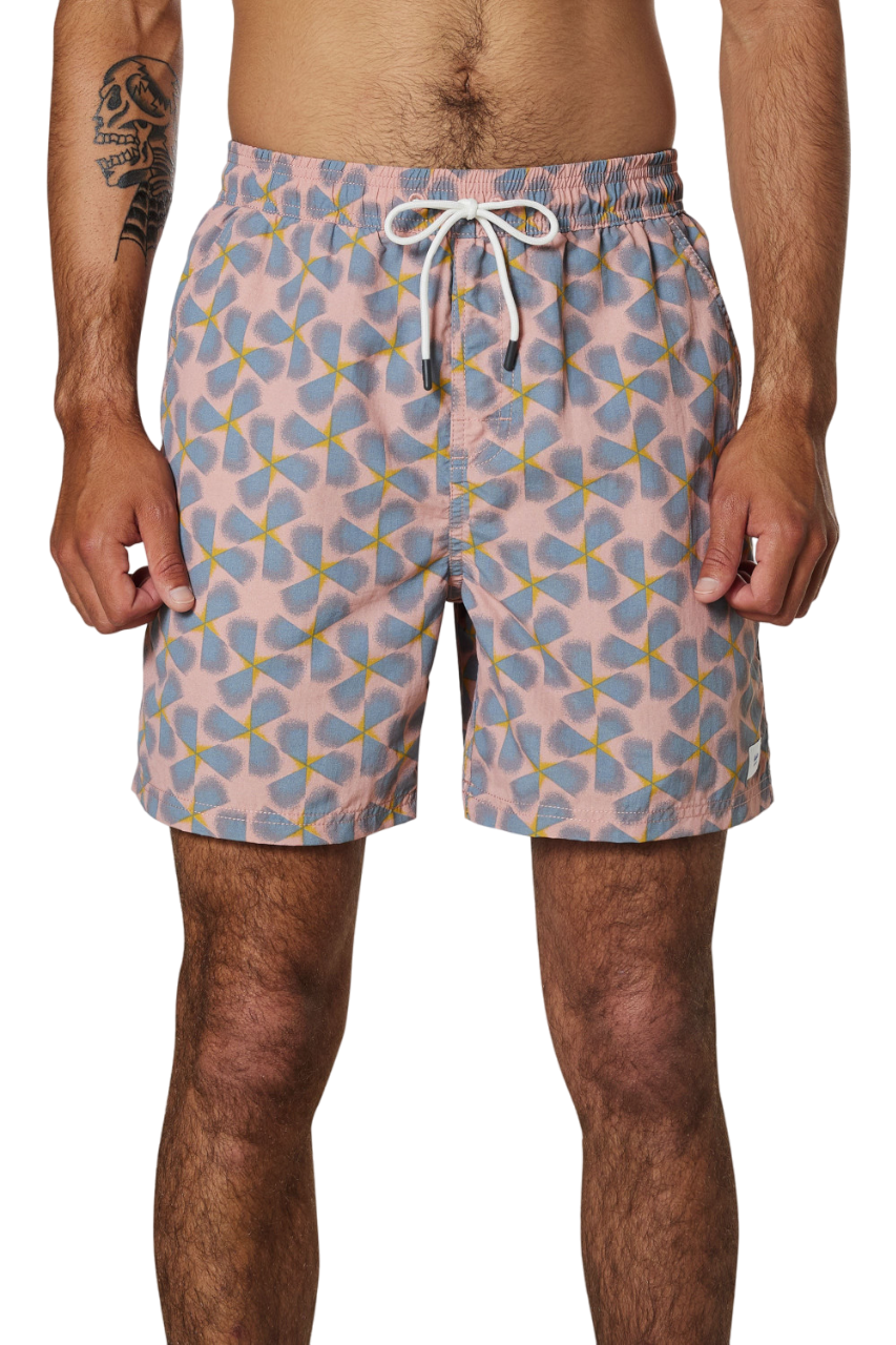 Katin Iris Volley Swim Trunks in Rose