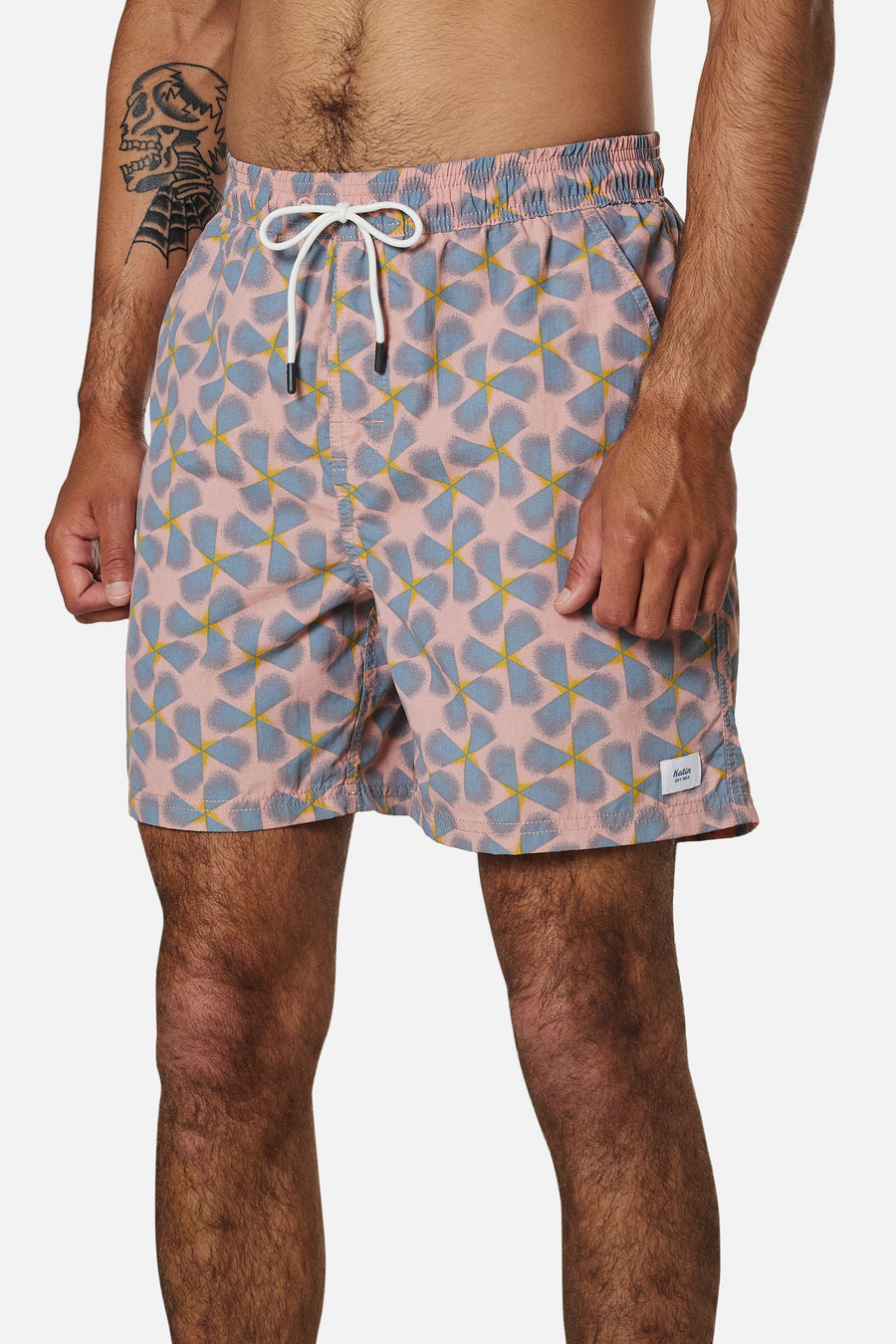 Katin Iris Volley Swim Trunks in Rose