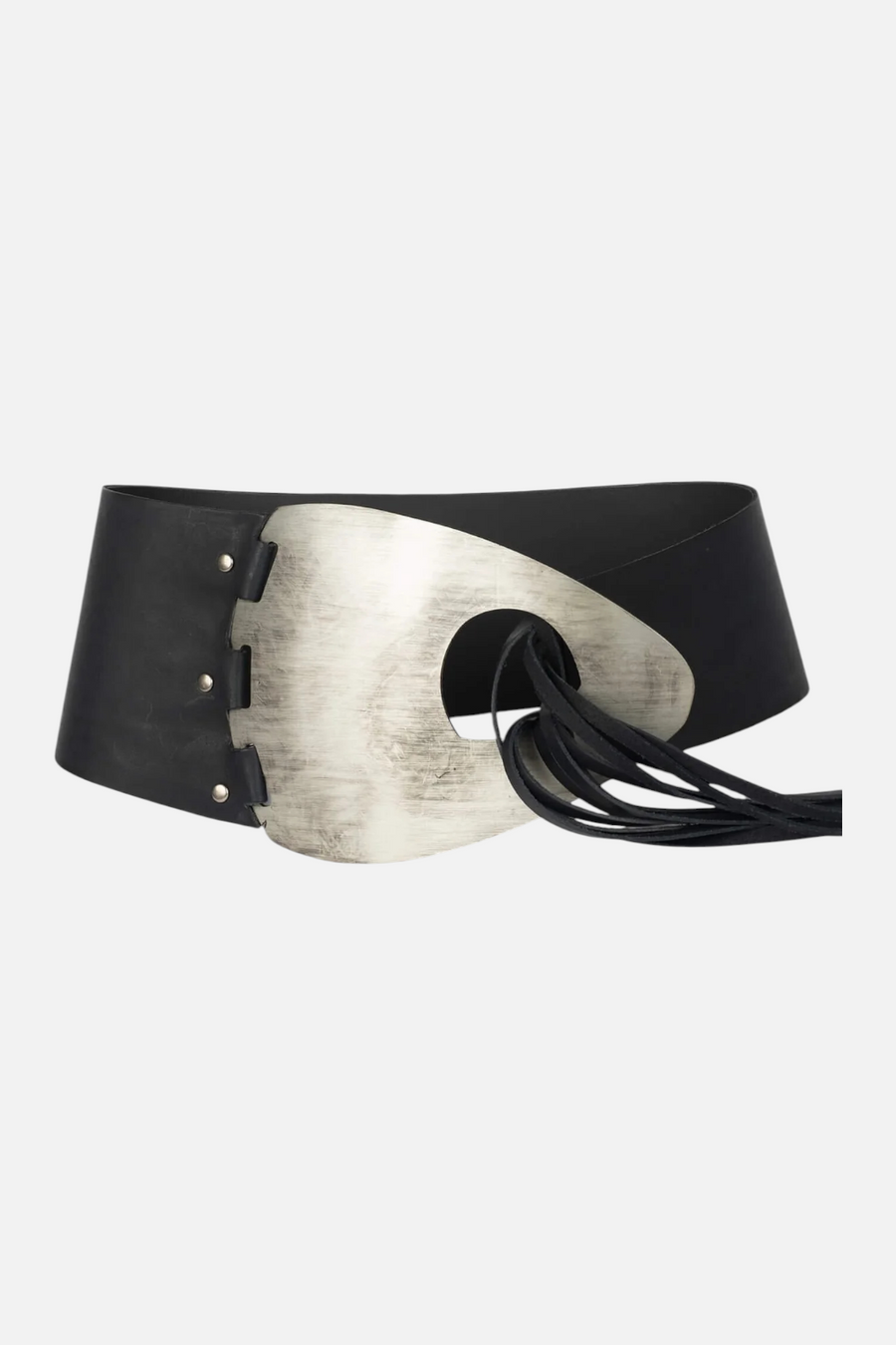 Jeffrey Campbell Don't Dare Belt in Black Silver