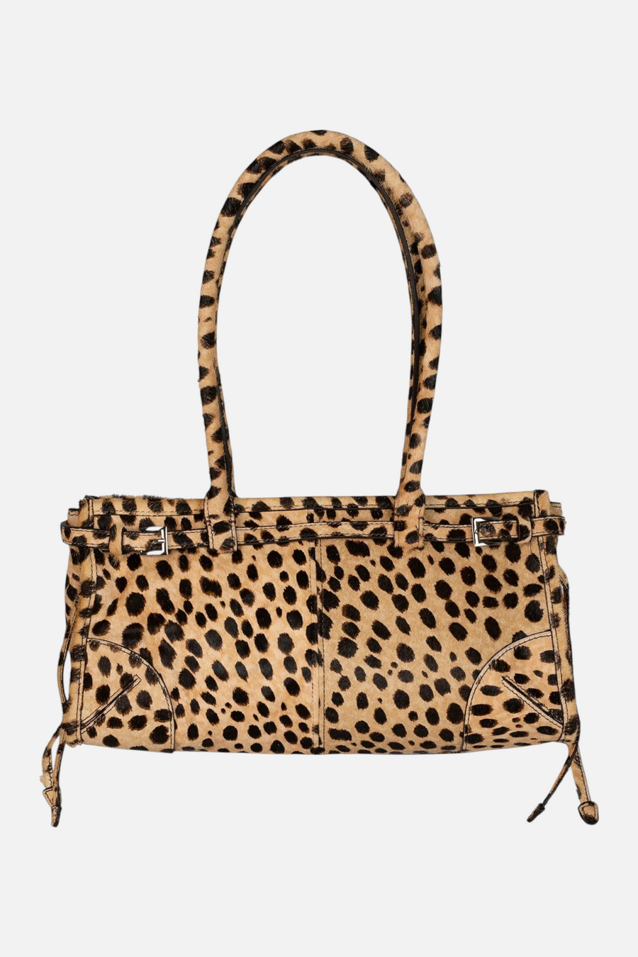 Jeffrey Campbell Pesky-F Shoulder Bag in Beige Brown Spot