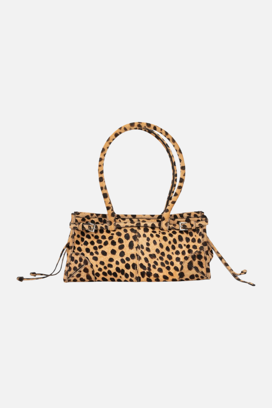 Jeffrey Campbell Pesky-F Shoulder Bag in Beige Brown Spot