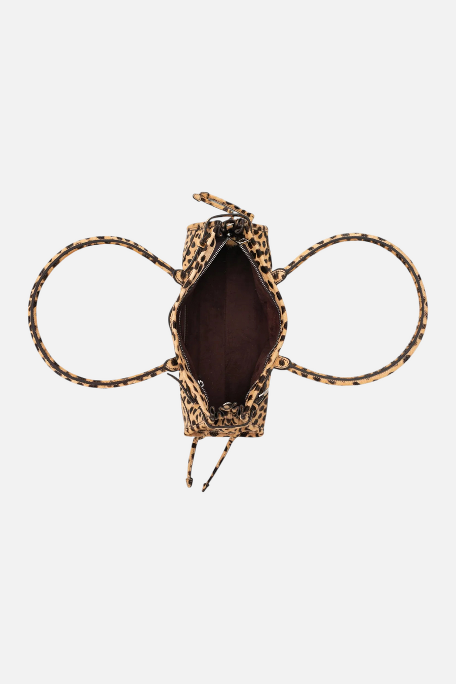 Jeffrey Campbell Pesky-F Shoulder Bag in Beige Brown Spot