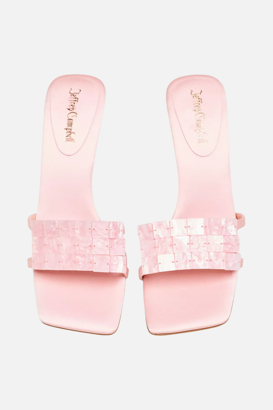 Jeffrey Campbell Abalone Sandal in Pink Satin Combo