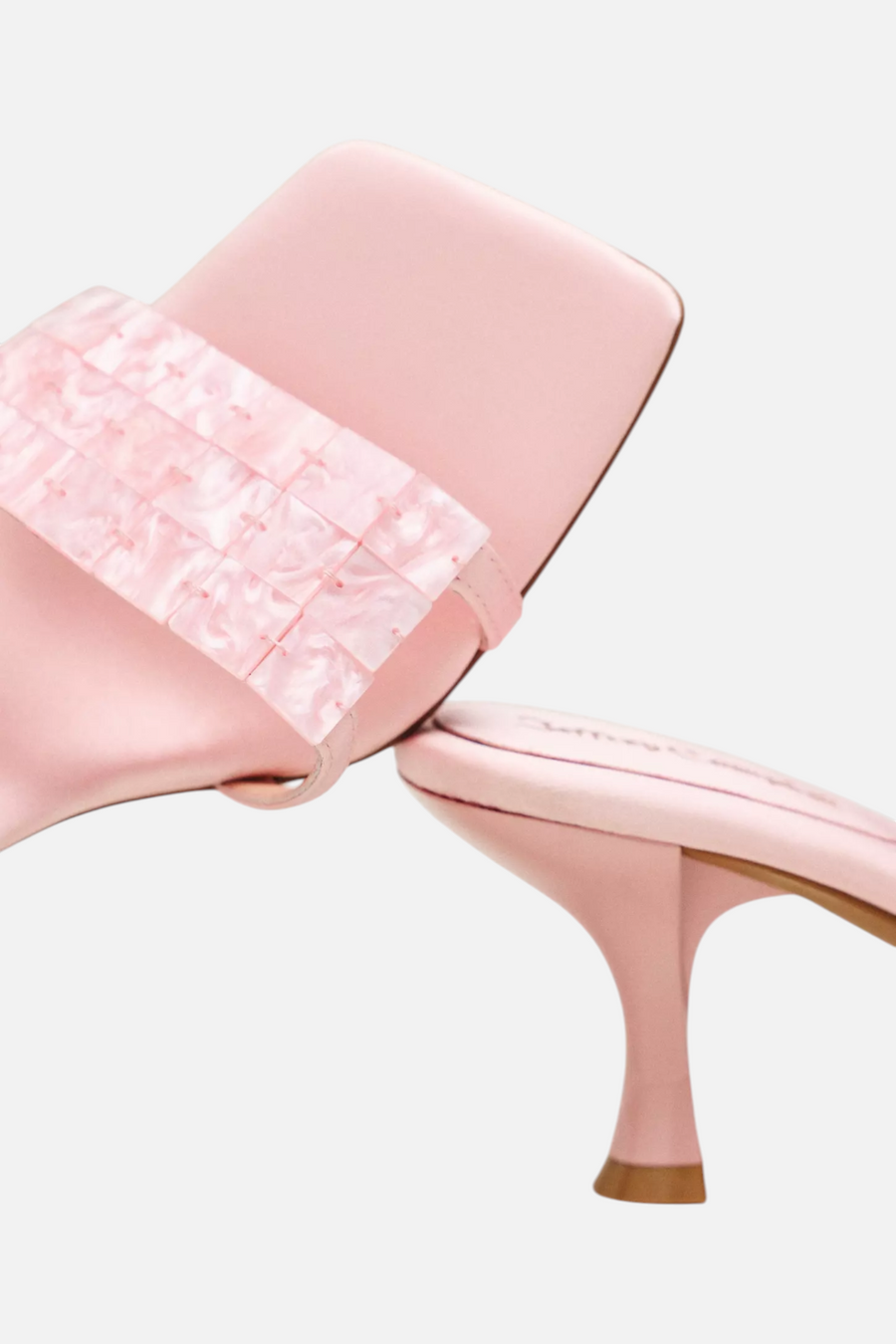 Jeffrey Campbell Abalone Sandal in Pink Satin Combo