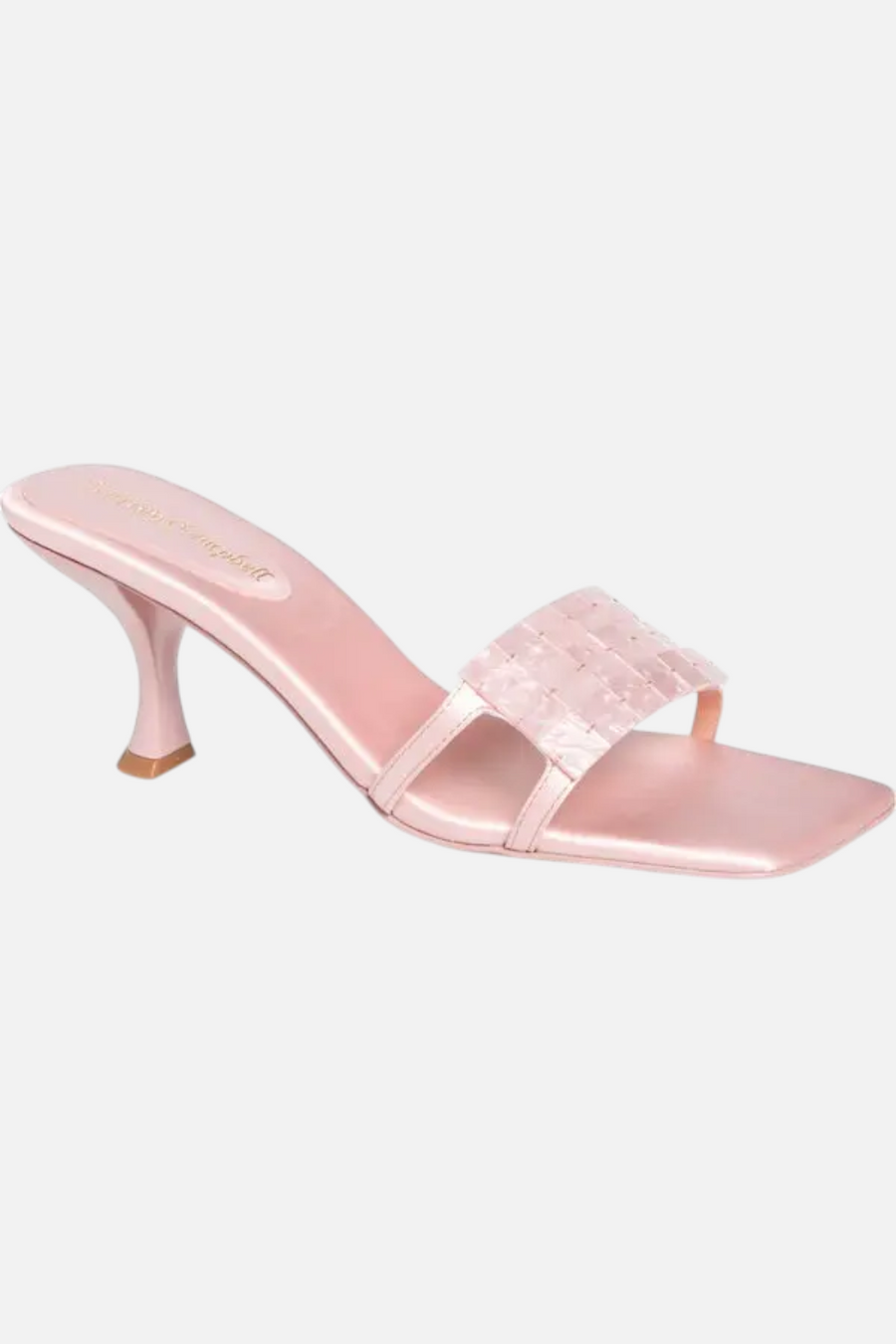 Jeffrey Campbell Abalone Sandal in Pink Satin Combo