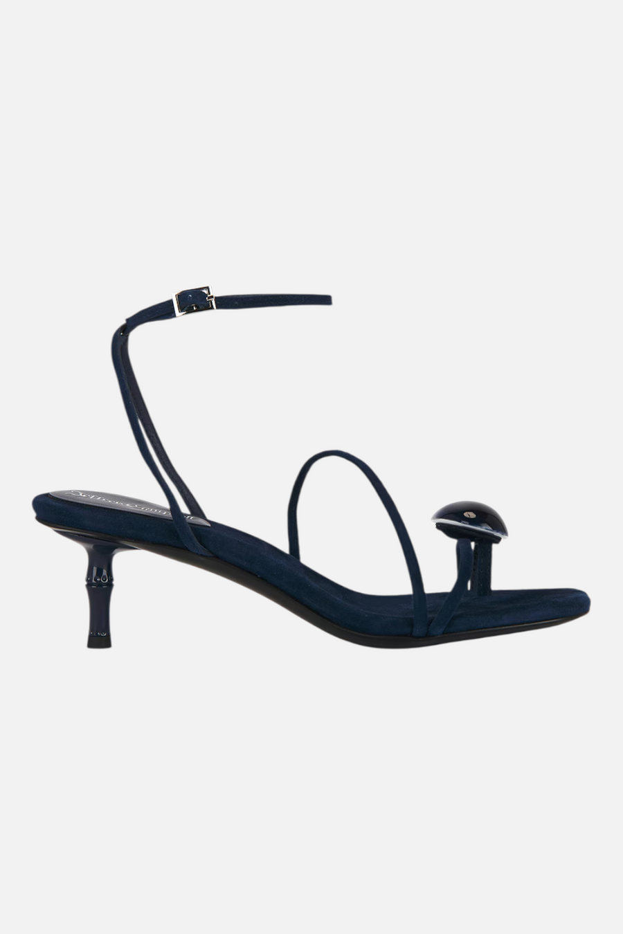 Jeffrey Campbell Carnelian Heel in Navy Suede Combo