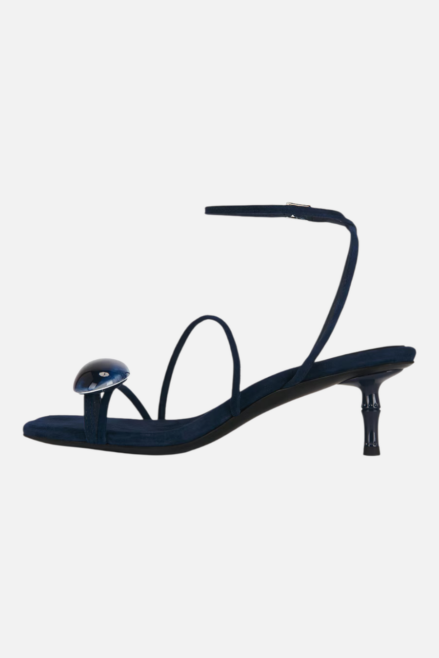 Jeffrey Campbell Carnelian Heel in Navy Suede Combo