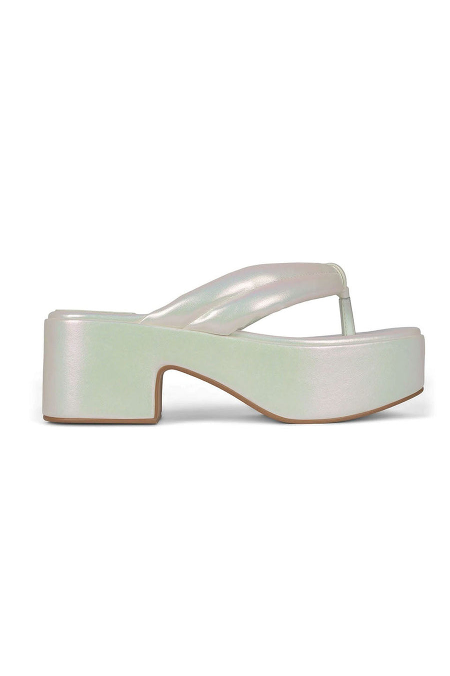 Jeffrey Campbell Luau Platform In White Pearlized