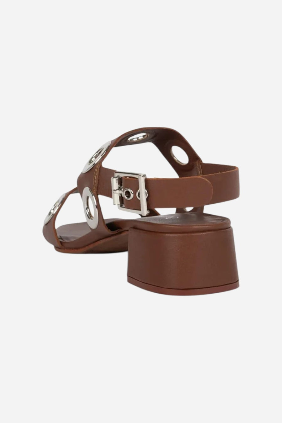 Jeffrey Campbell Rivets in Cognac Silver – side view