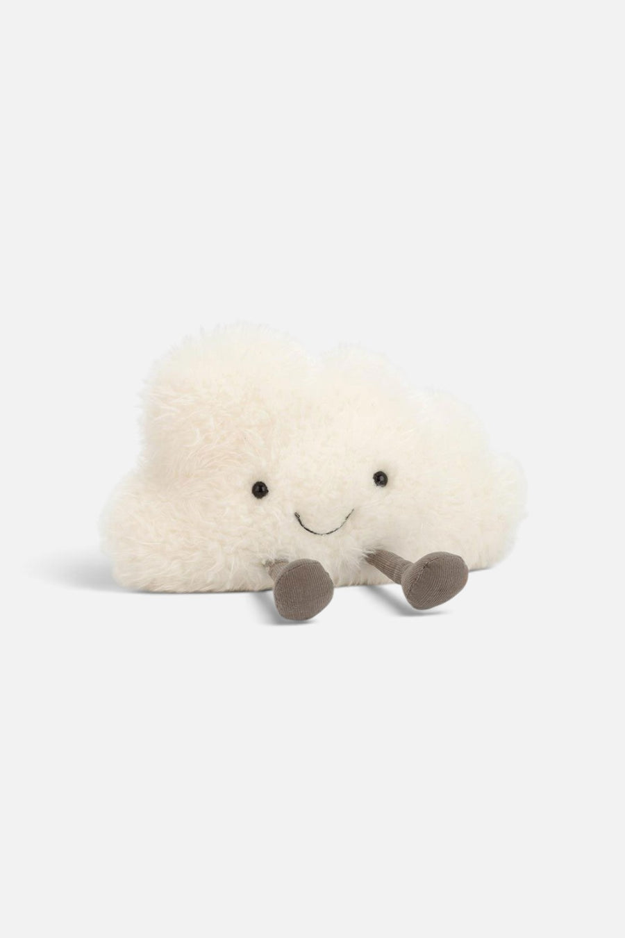 Jellycat Amuseables Stratto Cloud plush toy in white, front view.