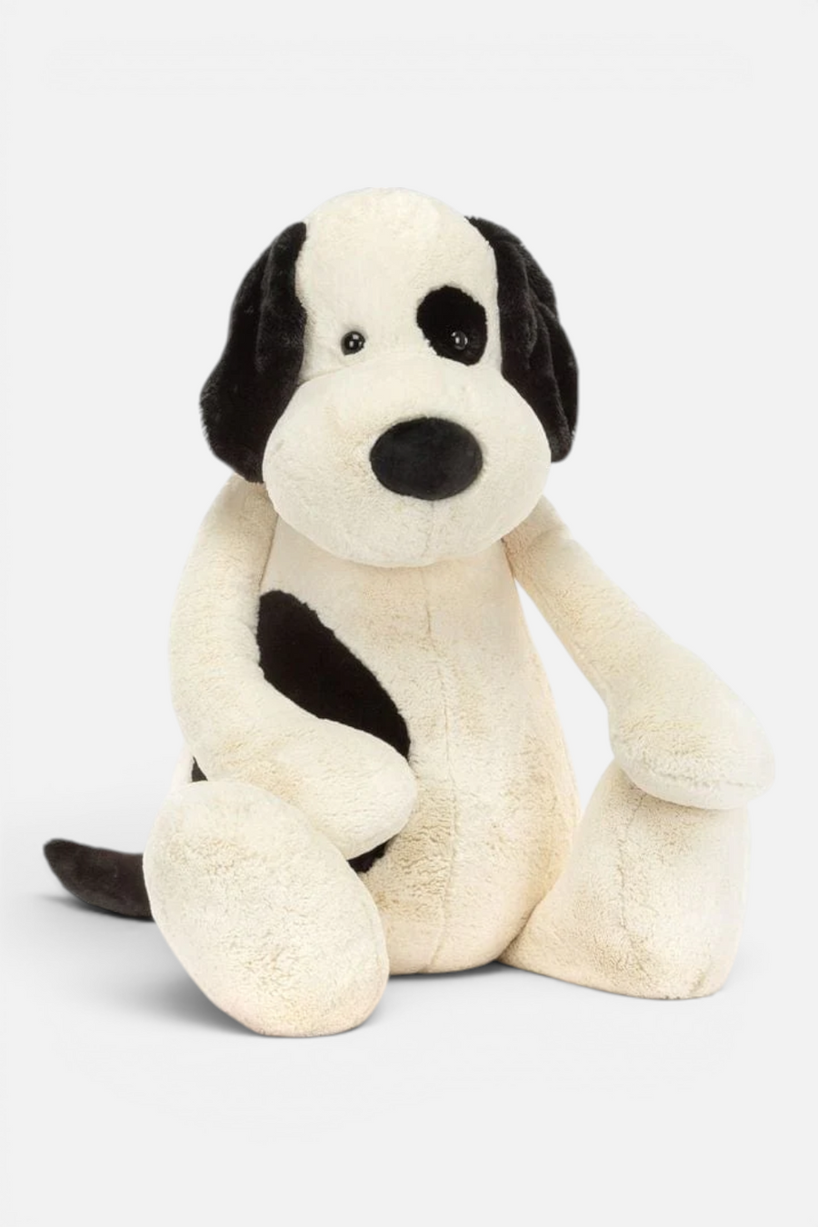 Jellycat Bashful Black & Cream Puppy Gigantic — side view