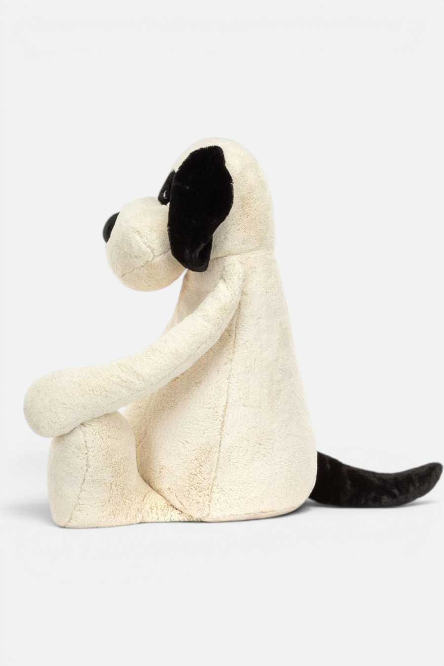Jellycat Bashful Black & Cream Puppy Gigantic — seated view