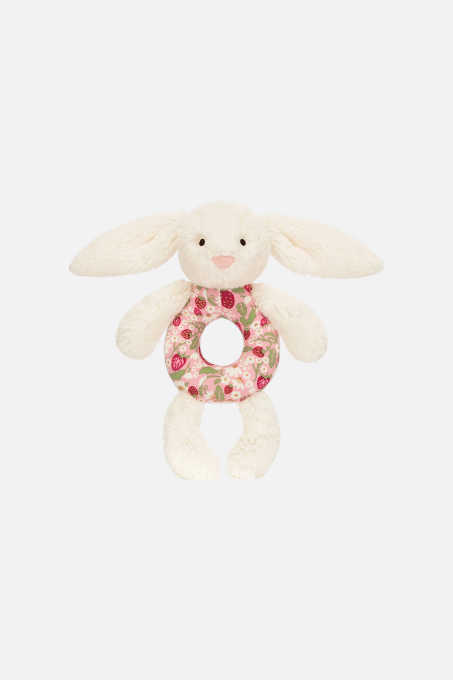 Jellycat Blossom Cream Bunny Berry Ring Rattle – detail