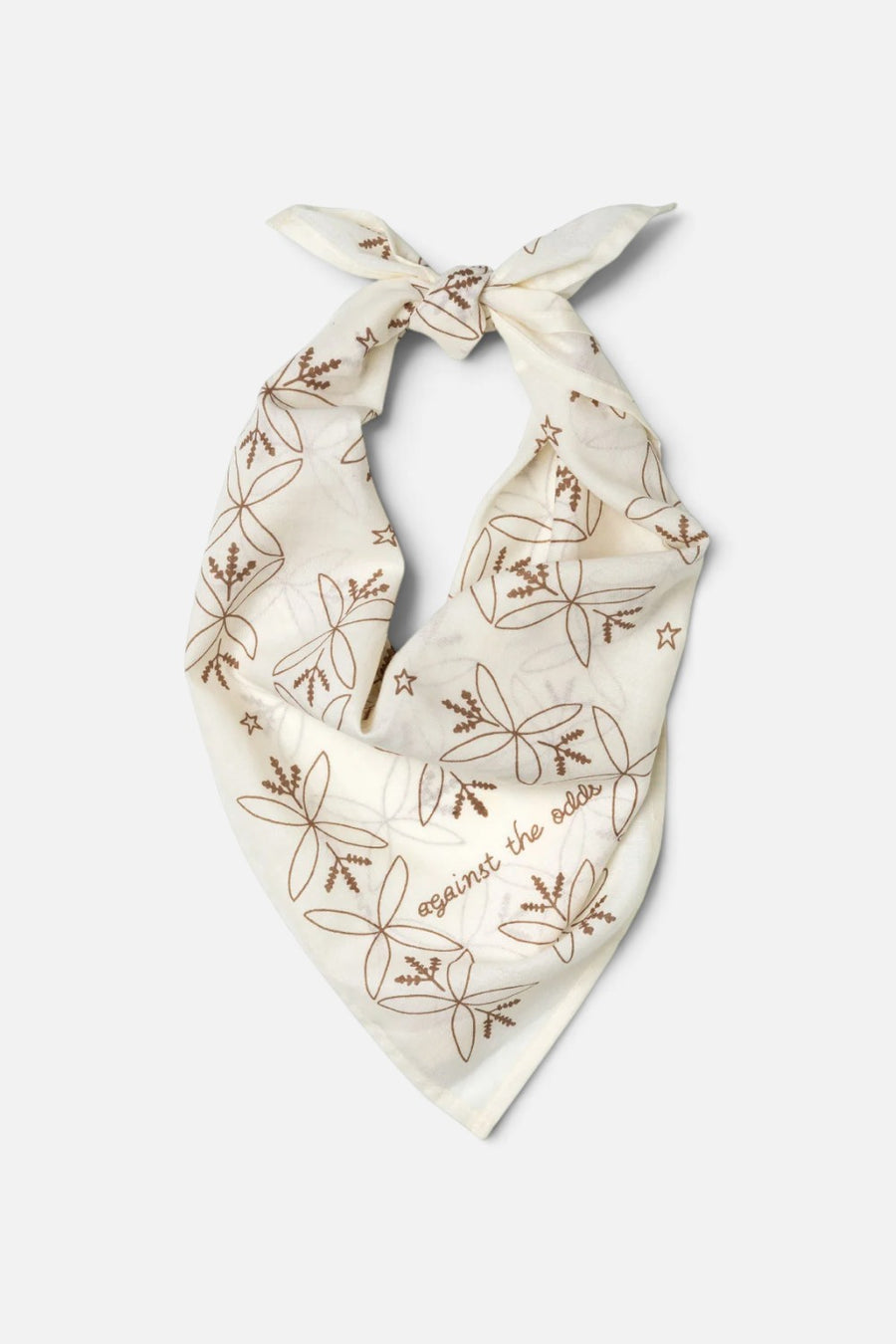 Jenni Earle Against The Odds cotton voile bandana in cream, folded.