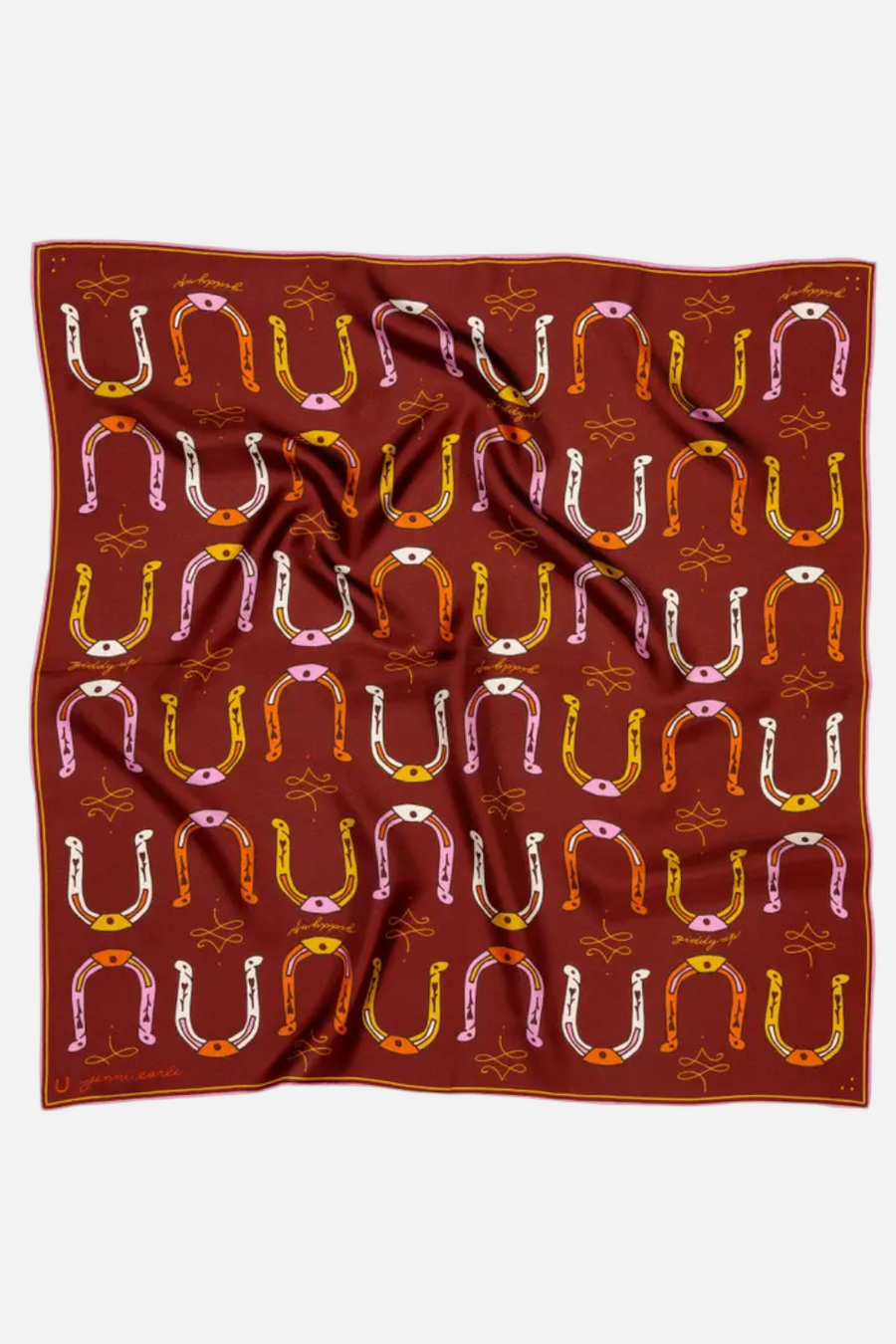 Jenni Earle Big Horseshoe Silk Scarf