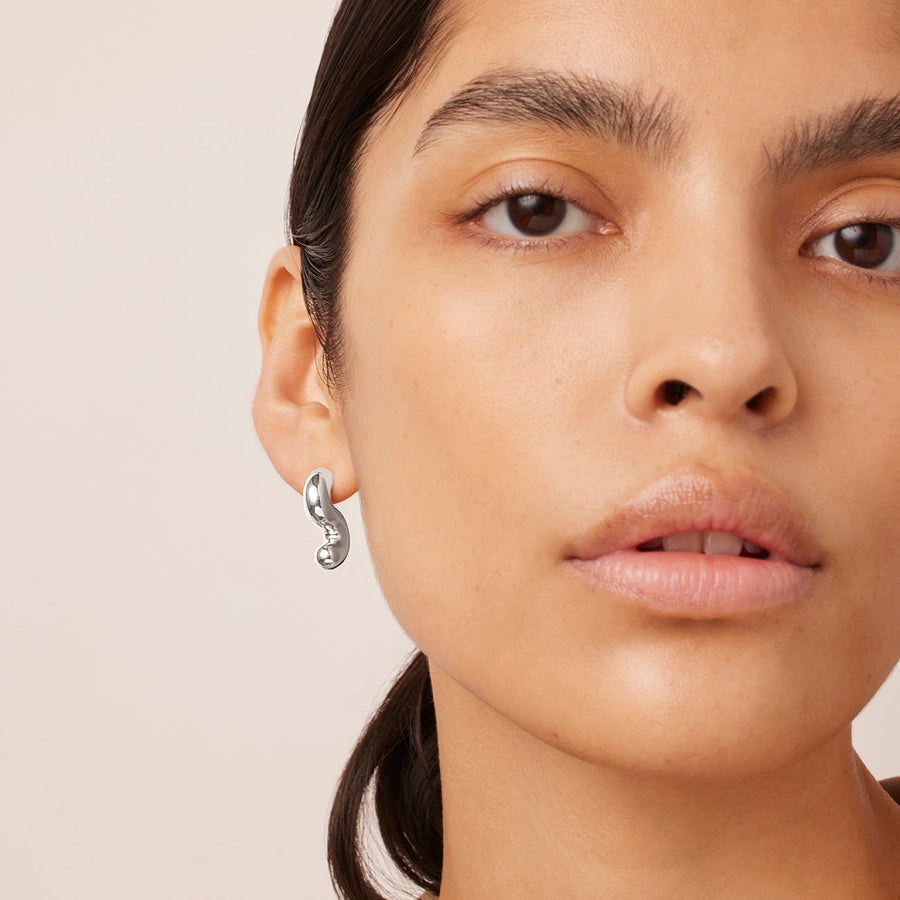 Jenny Bird Ola Earrings Small in Silver