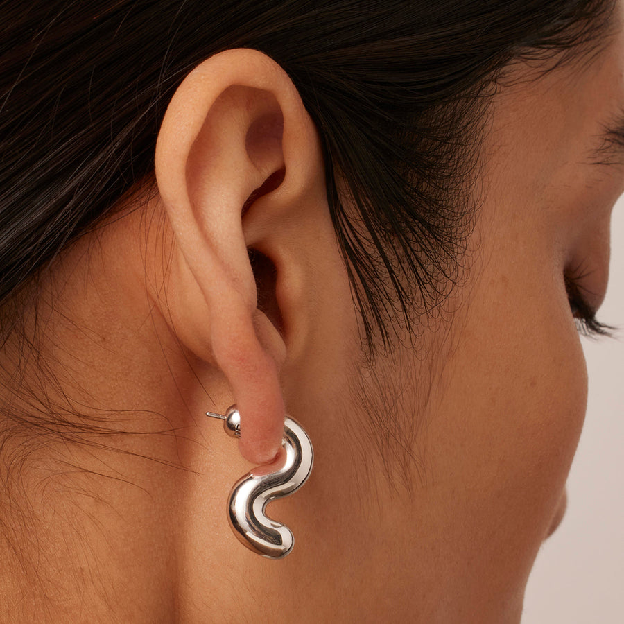 Jenny Bird Ola Earrings Small in Silver