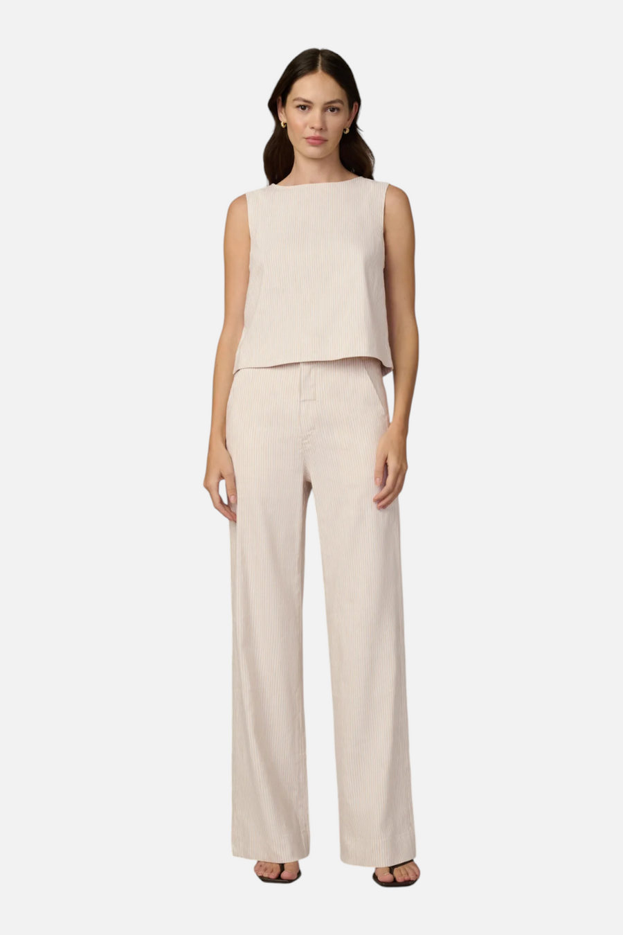 Joes Jeans Boat Neck Shell Top in Micro Stripe