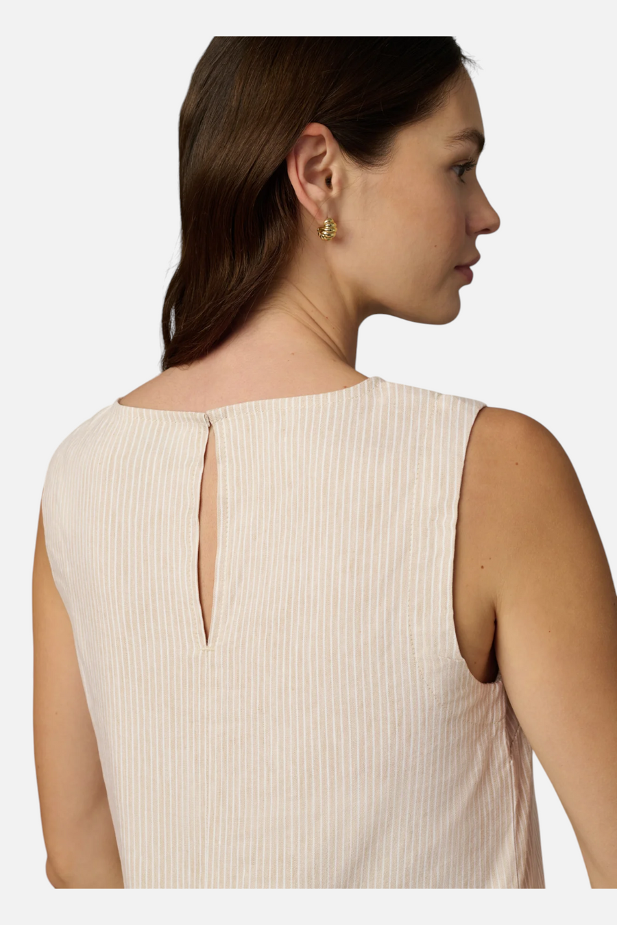 Joes Jeans Boat Neck Shell Top in Micro Stripe