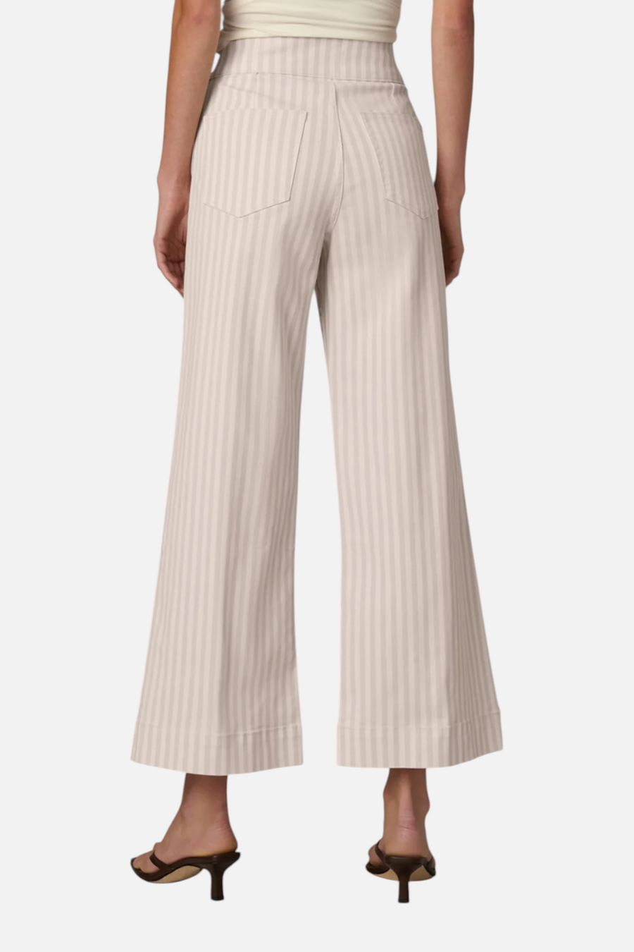 Joes Jeans Ellia High-Rise Wide Leg Ankle Jean in Natural Stripe