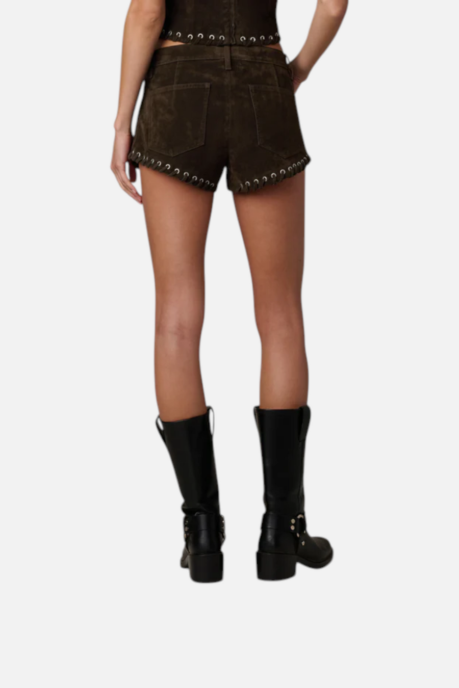 Joes Jeans Rodeo Suede Hot Short in Dark Chocolate