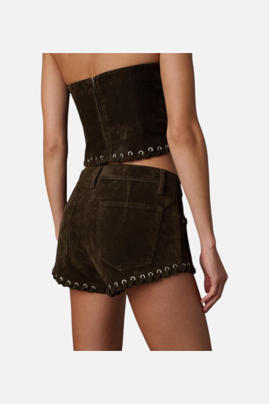 Joes Jeans Rodeo Suede Hot Short in Dark Chocolate
