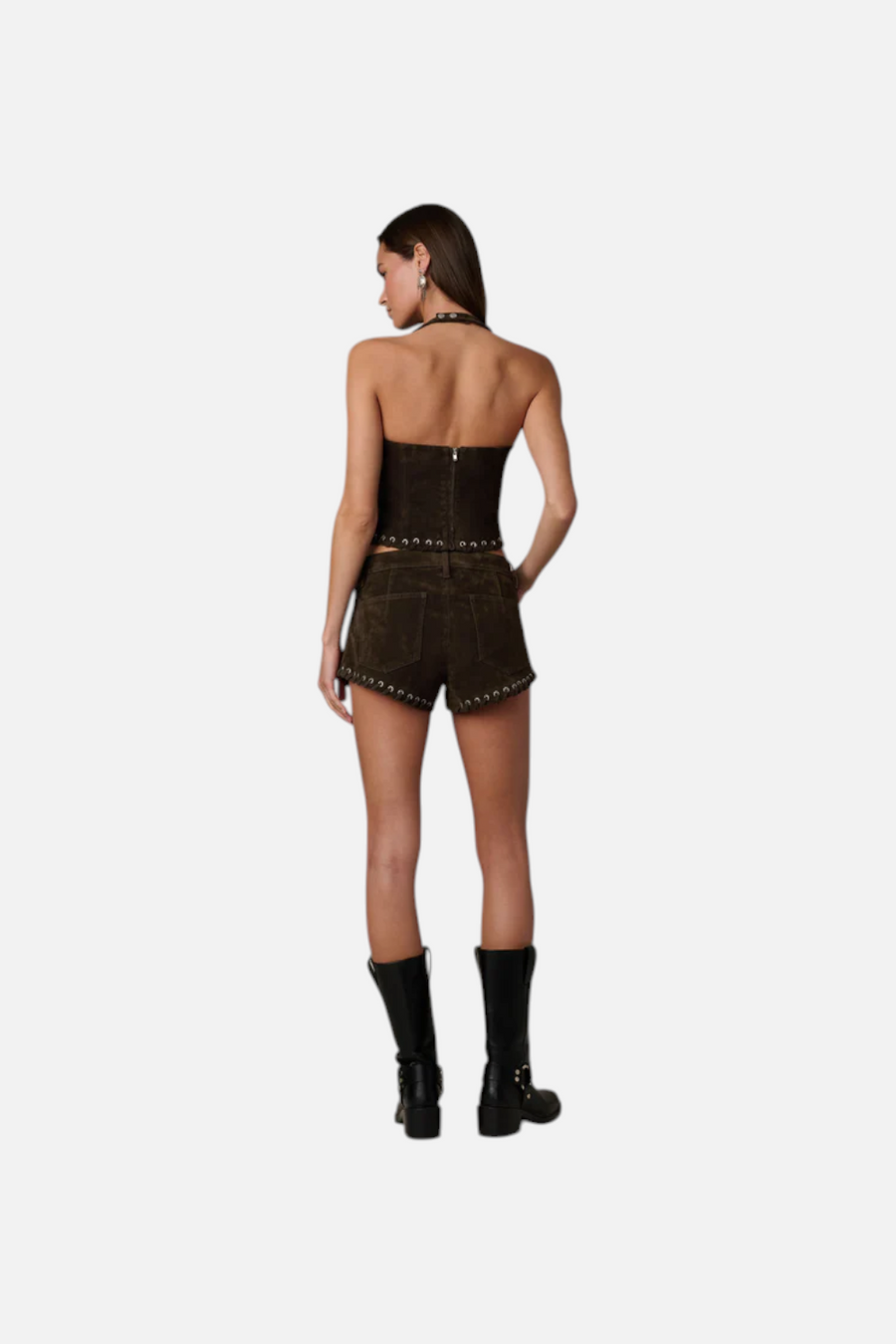 Joes Jeans Rodeo Suede Hot Short in Dark Chocolate