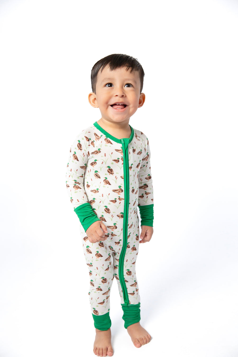 Goosies Long Sleeve Zip PJs in Mallard Drake