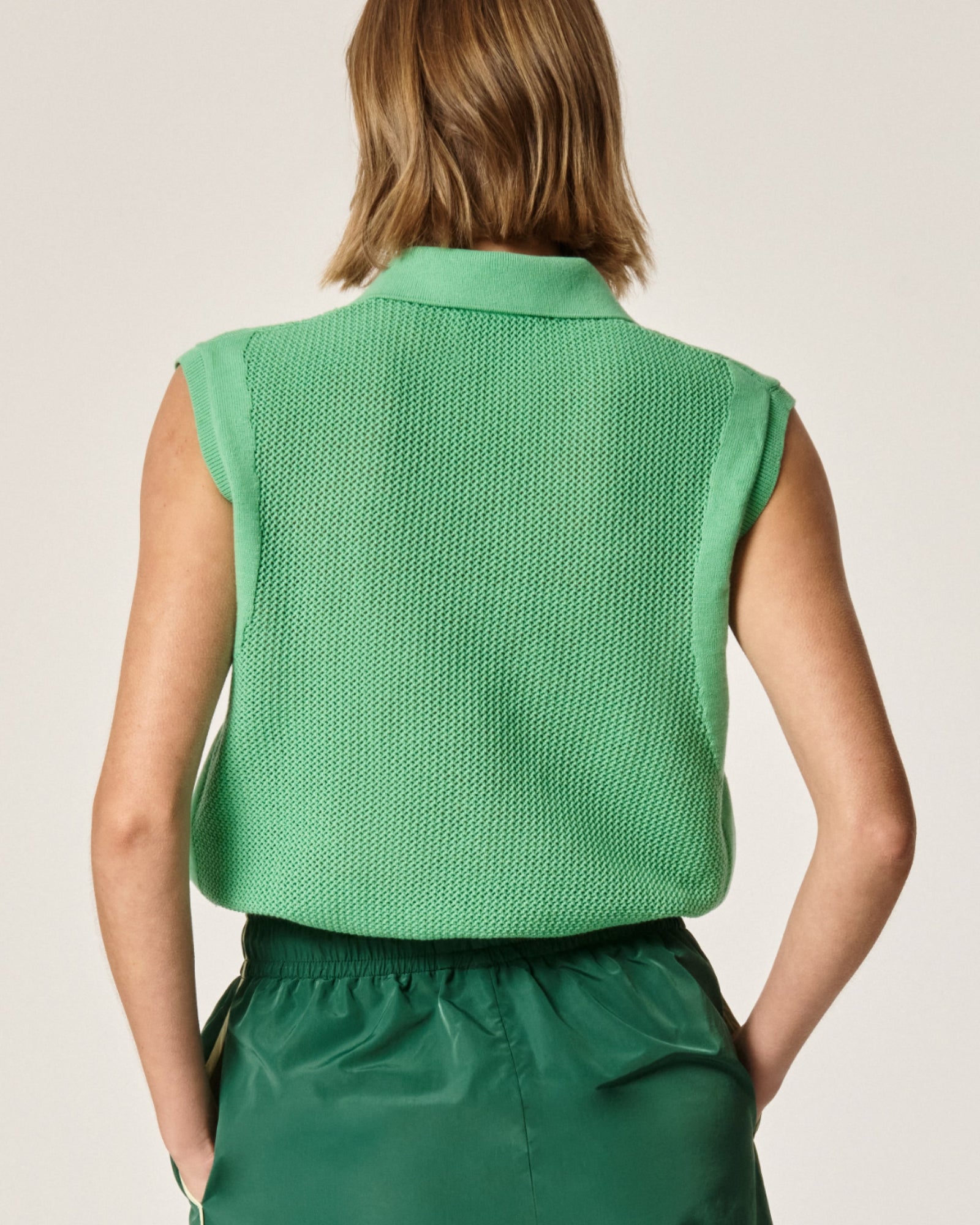 Oncept Kennedy Sleeveless Knit Polo in Cyber Green – CHROME