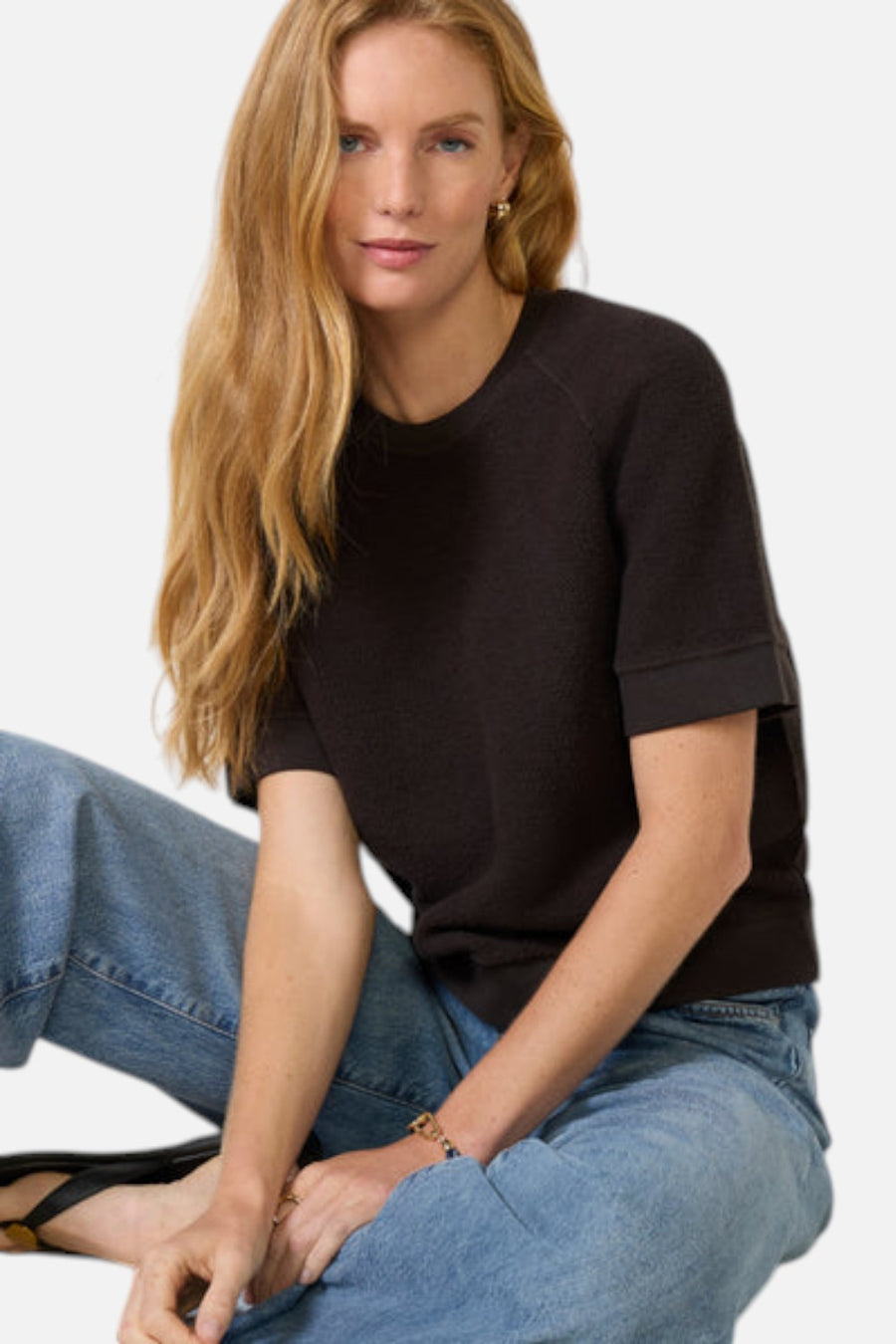 Perfect White Tee Kennedy Reverse Tee in Vintage Black