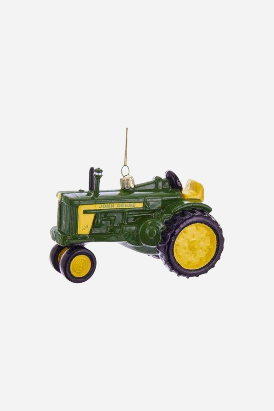 John Deere Tractor Glass Ornament