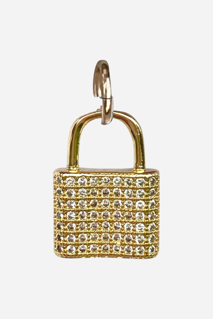Farrah B Pave Lock Charm