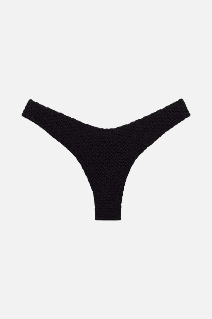 Montce Women's Lulu Crochet Zig Zag Bikini Bottom in Black