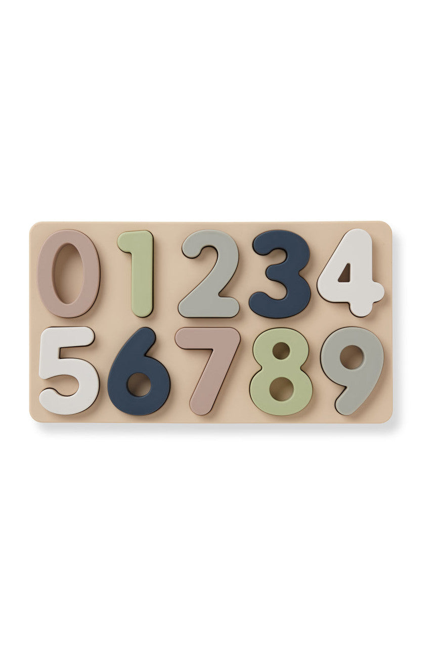 Ali + Oli Large Number Soft Silicone Puzzle for Toddlers - 11 Pieces