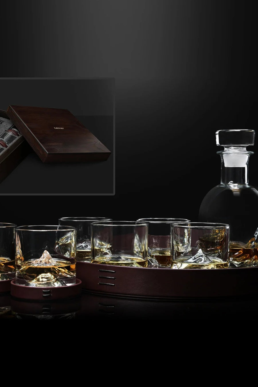 Liiton Luxury Crystal Whiskey Peaks Set