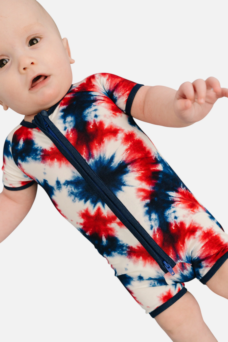 Little One Shop Firecracker Tie Dye Shortie Romper