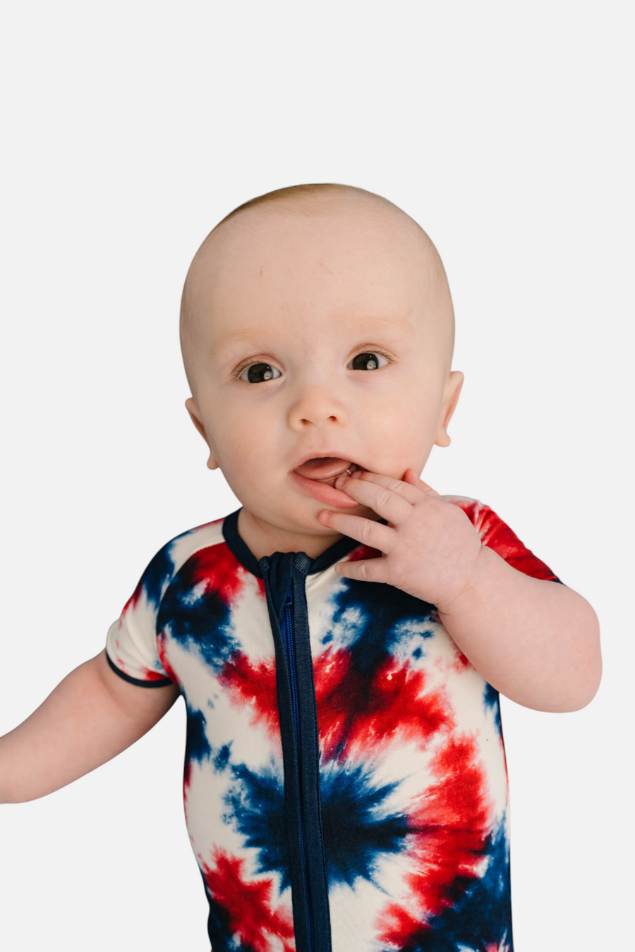 Little One Shop Firecracker Tie Dye Shortie Romper