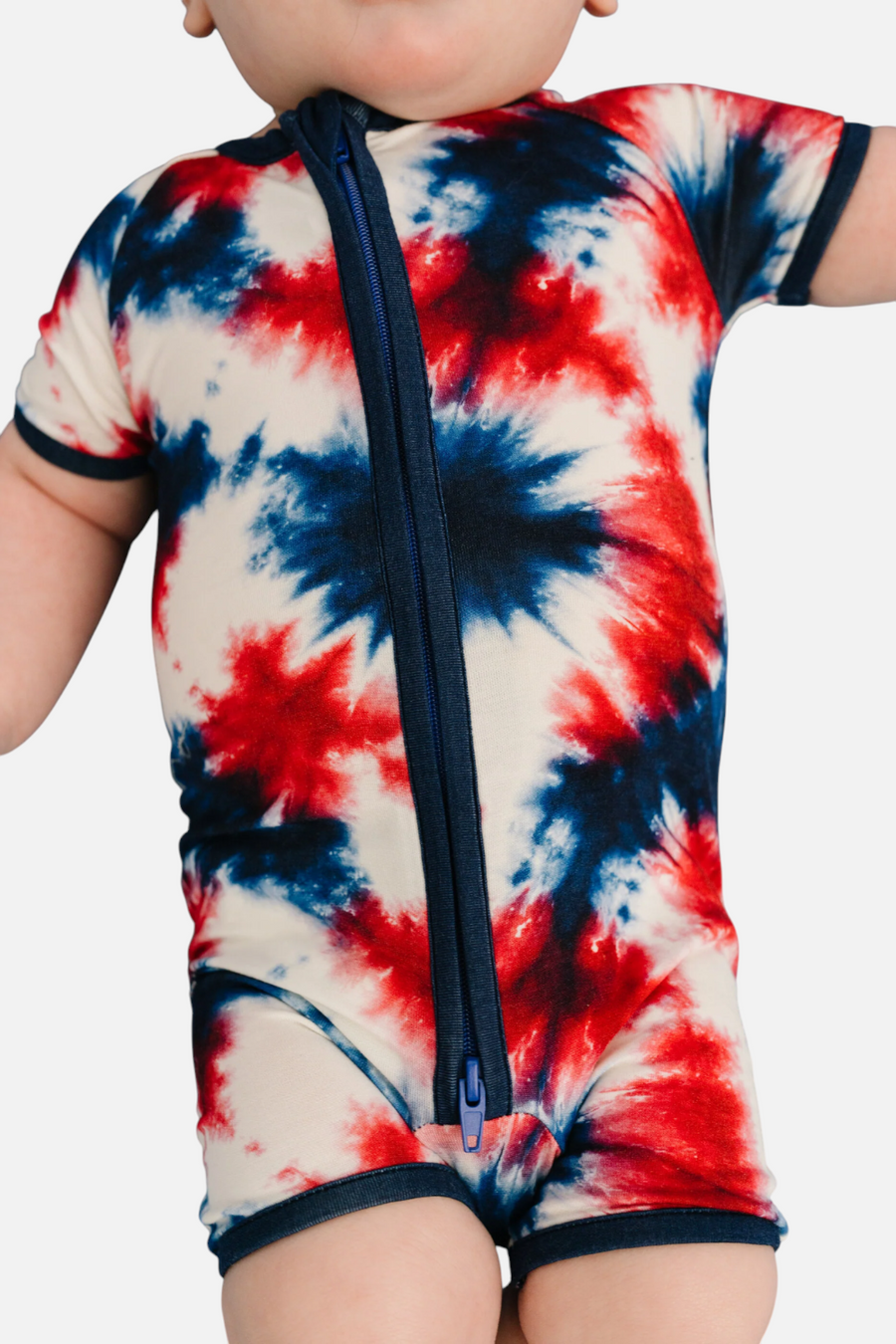 Little One Shop Firecracker Tie Dye Shortie Romper