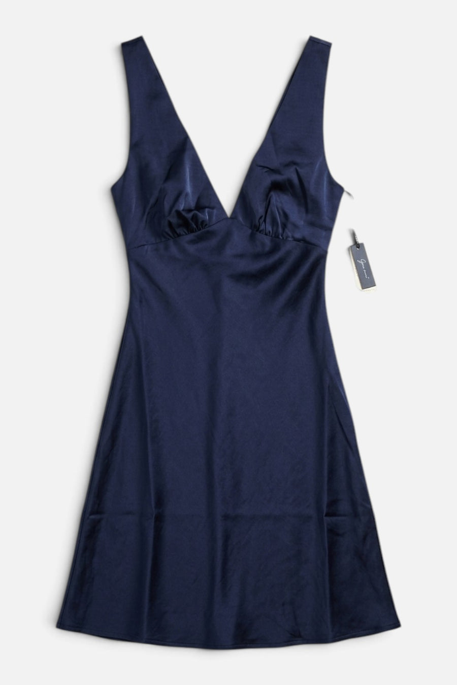 Lulus Liora V-Neck Mini Dress in Navy