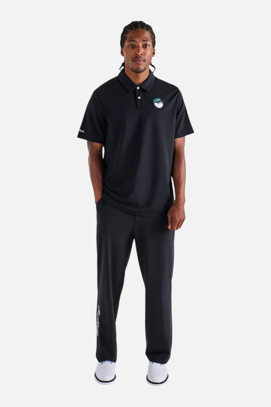 Malbon Golf Fairway Baldwin Polo in Black